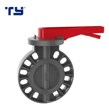 manual industrial plastic UPVC PVC butterfly valve